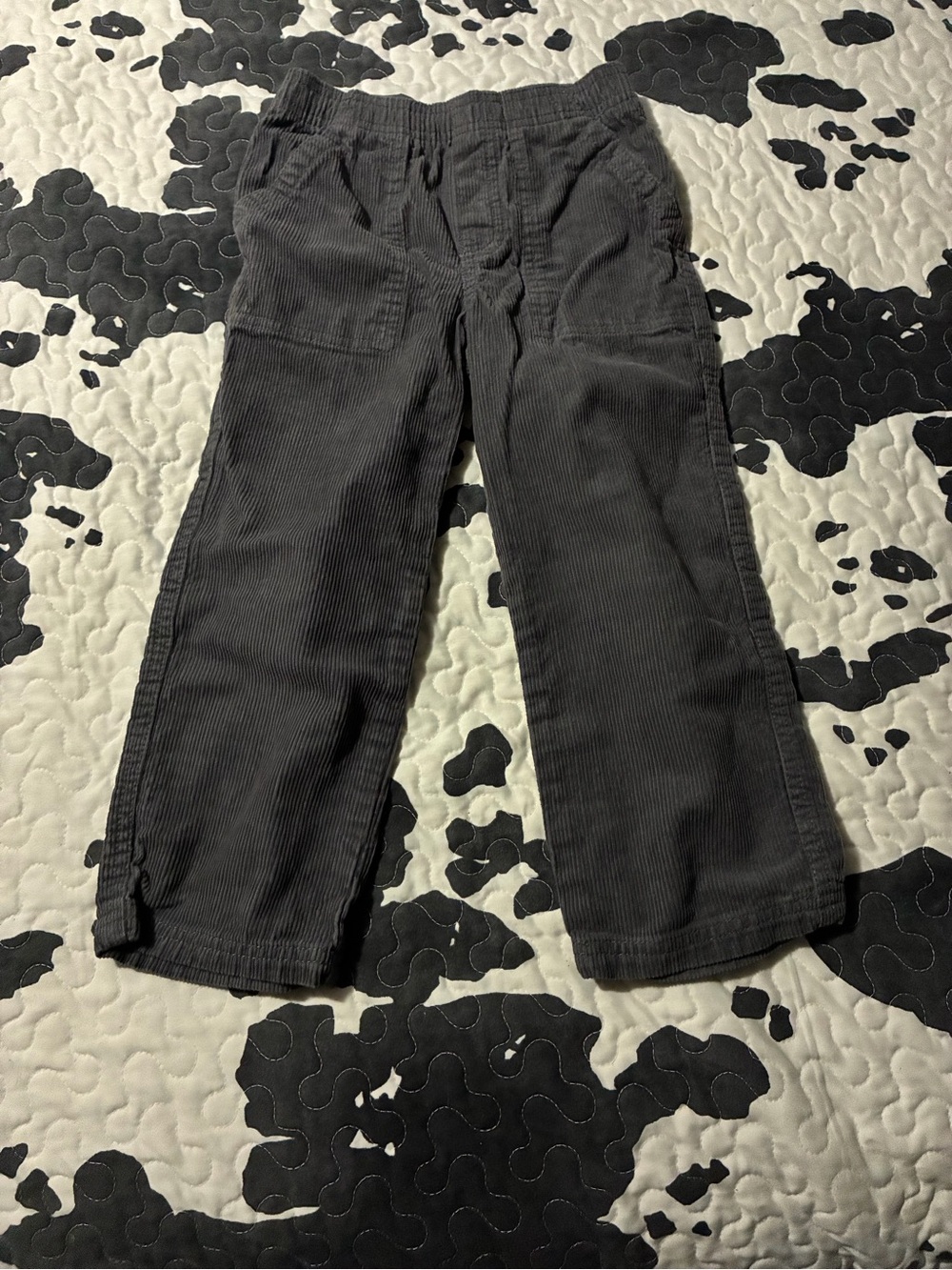 Toughskins Charcoal Corduroy Wide-Leg Kids Pants